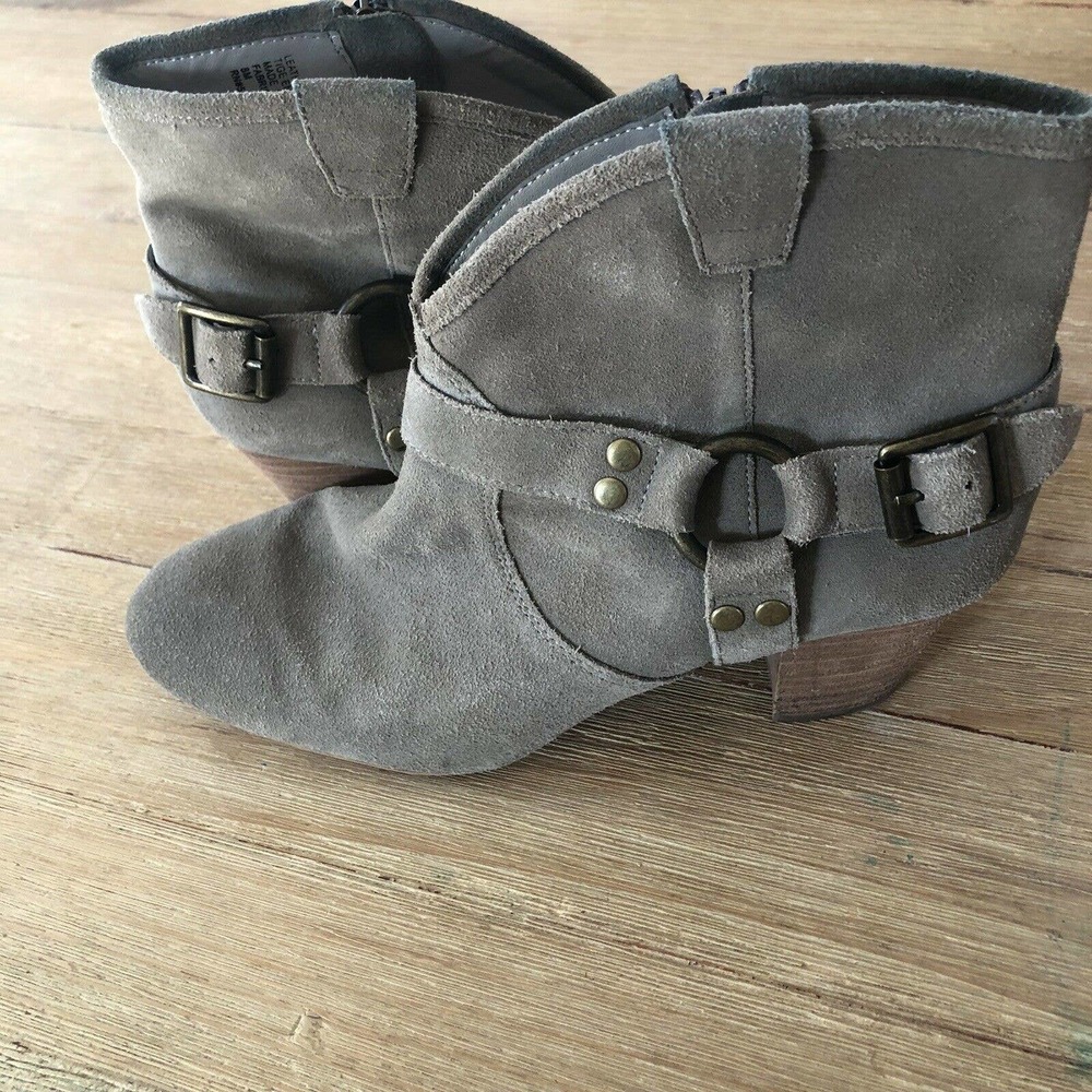Hinge Anthropologie Billy Booties Brown - Picture 2 of 5